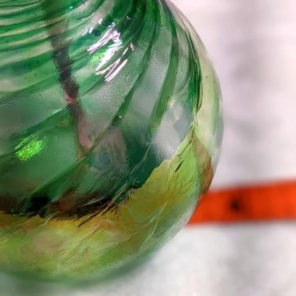 Vintage 1980's Artisan Made Glass Blown Oil Candle - Picture 3 of 7